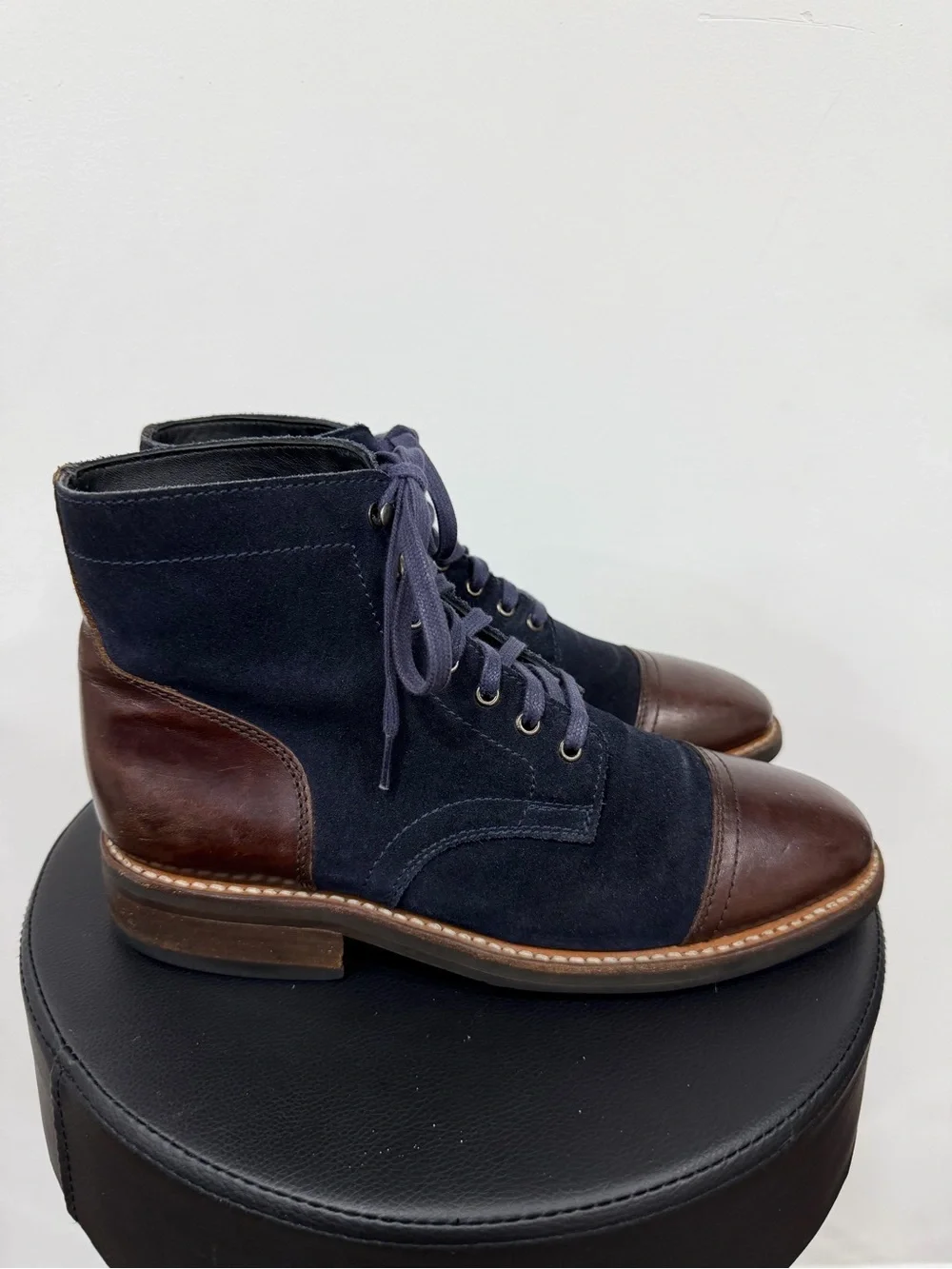 Thursday Boots - Midnight suede brown toecap